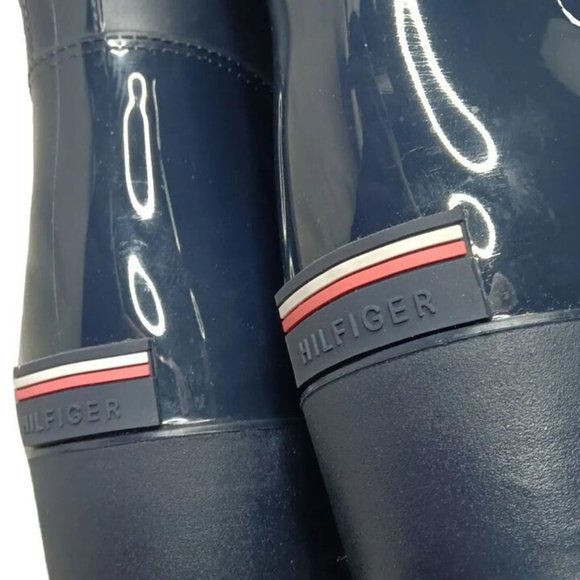 Tommy Hilfiger Women's Karissa Rain Boot Size 8 M Dark Blue - Picture 10 of 12